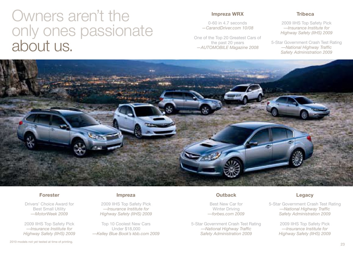 2010 Subaru Brochure Page 12